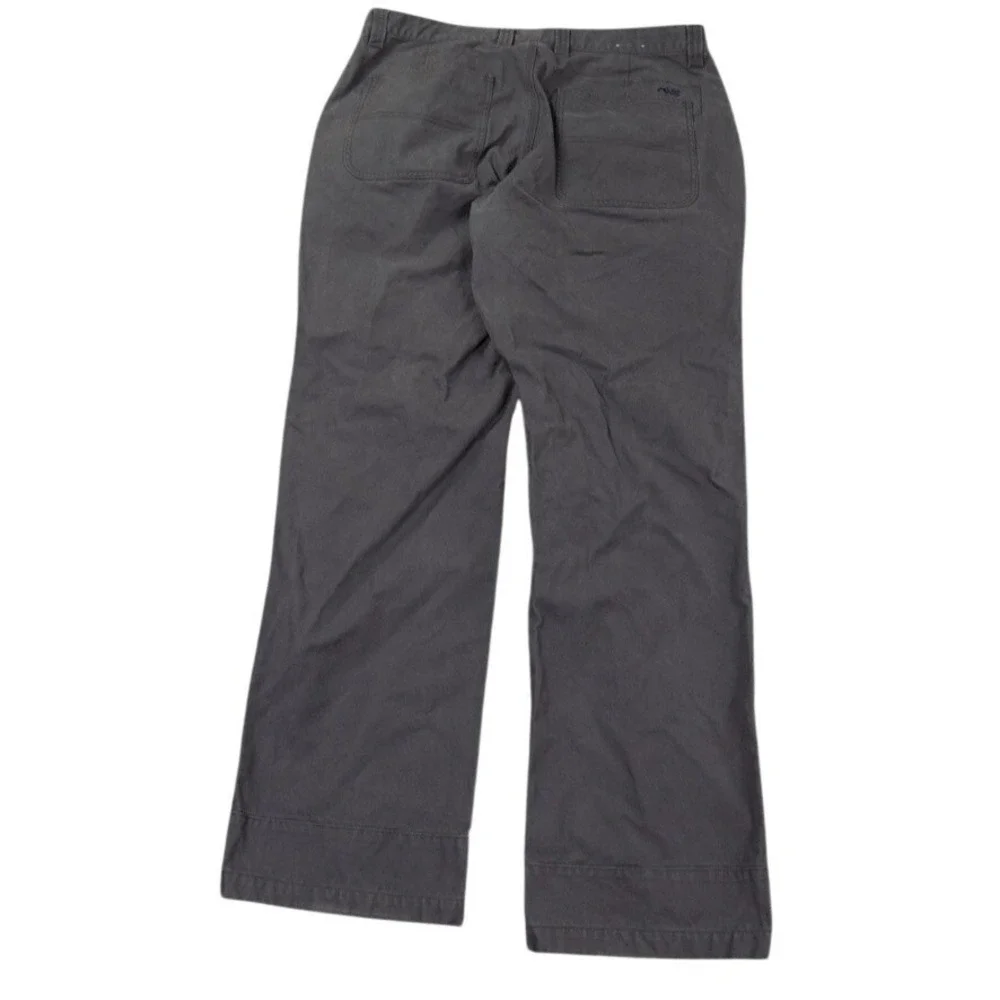 Mountain Khakis Relaxed Fit Pants Men 38x34 Gray Canvas Gusseted Outdoor‎ Hiking